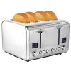 4 Slice Toaster with LED Screen, Stainless Steel