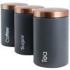 Three Piece Essential Houseware Kitchen Storage and Organization Canister Set