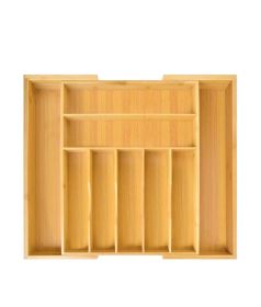 Expandable Kitchen Utensils Drawer Organizer (Color: Natural B)