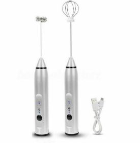 Milk Frother, Drink Foamer, Whisk Mixer (Color: Silver)