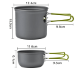 Camping Tableware Set with Folding Spoon and Mini Gas Stove