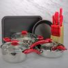 Home Delicacies Hard Anodized Nonstick,17 Piece Set