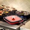 Elegant Hosehold Kitchen-Square Enamel Cast Iron Grill Pan