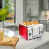 4 Slice Toaster with LED Screen, Stainless Steel