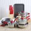 Home Delicacies Hard Anodized Nonstick,17 Piece Set