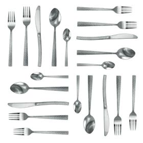 Elegant Western Utensils, 20 Piece Flatware Set (Serves 4) See "Colors" for different designs and colors (Type: knife and fork, Color: Silver)