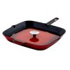 Elegant Hosehold Kitchen-Square Enamel Cast Iron Grill Pan