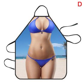 1pc, Funny Muscle Man Kitchen Apron, Sexy Women Kitchen Apron (See "Style" for variants) (Style: D)
