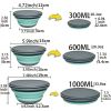 Expandable Food Storage Containers Set With Folding Fork, Spoon and Chopsticks 3pcs/set