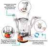 Camping Tableware Set with Folding Spoon and Mini Gas Stove