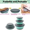 Expandable Food Storage Containers Set With Folding Fork, Spoon and Chopsticks 3pcs/set