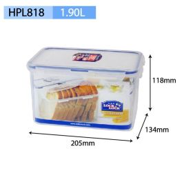 Microwaveable, Plastic Food Storage Containers-see Model Numbers for Sizes (model: HPL818-1900ML)