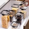 1pc 15.5oz or 23.6oz or 32.1oz Food Storage Container With Lid; Clear Plastic Kitchen And Pantry Organization Canisters