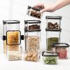 1pc 15.5oz or 23.6oz or 32.1oz Food Storage Container With Lid; Clear Plastic Kitchen And Pantry Organization Canisters