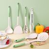 4pcs/5pcs/7pcs Food Grade Silicone Spatula; Cooking Tongs; Ladle; Straining Spoon; Large Spoon; Pasta Spoon; Display Rack