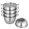 Kitchen Supplise-Glass Lid, Multi Tier, Stainless Steel Steamer Set