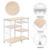 3-Tier Industrial Kitchen Baker's Rack, Utility Microwave Oven Stand, Storage Rack, Workstation Shelf