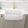 Lordear 33 Inch Farmhouse Sink, White Ceramic Single Bowl Kitchen Sink