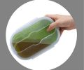 Collapsible Silicone Food Storage with Fork Spoon, Expandable Eco Lunch Bento Box, BPA-Free Dishwasher Freezer Microwave Safe