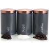 Three Piece Essential Houseware Kitchen Storage and Organization Canister Set