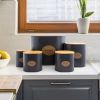 Three Piece Essential Houseware Kitchen Storage and Organization Canister Set