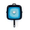 Elegant Hosehold Kitchen-Square Enamel Cast Iron Grill Pan