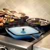 Elegant Hosehold Kitchen-Square Enamel Cast Iron Grill Pan