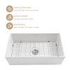 Lordear 33 Inch Farmhouse Sink, White Ceramic Single Bowl Kitchen Sink
