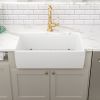 Lordear 33 Inch Farmhouse Sink, White Ceramic Single Bowl Kitchen Sink