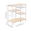 3-Tier Industrial Kitchen Baker's Rack, Utility Microwave Oven Stand, Storage Rack, Workstation Shelf