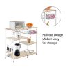 3-Tier Industrial Kitchen Baker's Rack, Utility Microwave Oven Stand, Storage Rack, Workstation Shelf