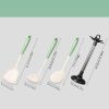 4pcs/5pcs/7pcs Food Grade Silicone Spatula; Cooking Tongs; Ladle; Straining Spoon; Large Spoon; Pasta Spoon; Display Rack