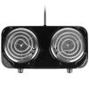 2000W Electric Double Burner, Portable Coil Heating Hot Plate for Countertop, RV Hotplate with Non Slip Rubber Feet 5 Temperature Adjustments