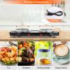 2000W Electric Double Burner, Portable Coil Heating Hot Plate for Countertop, RV Hotplate with Non Slip Rubber Feet 5 Temperature Adjustments